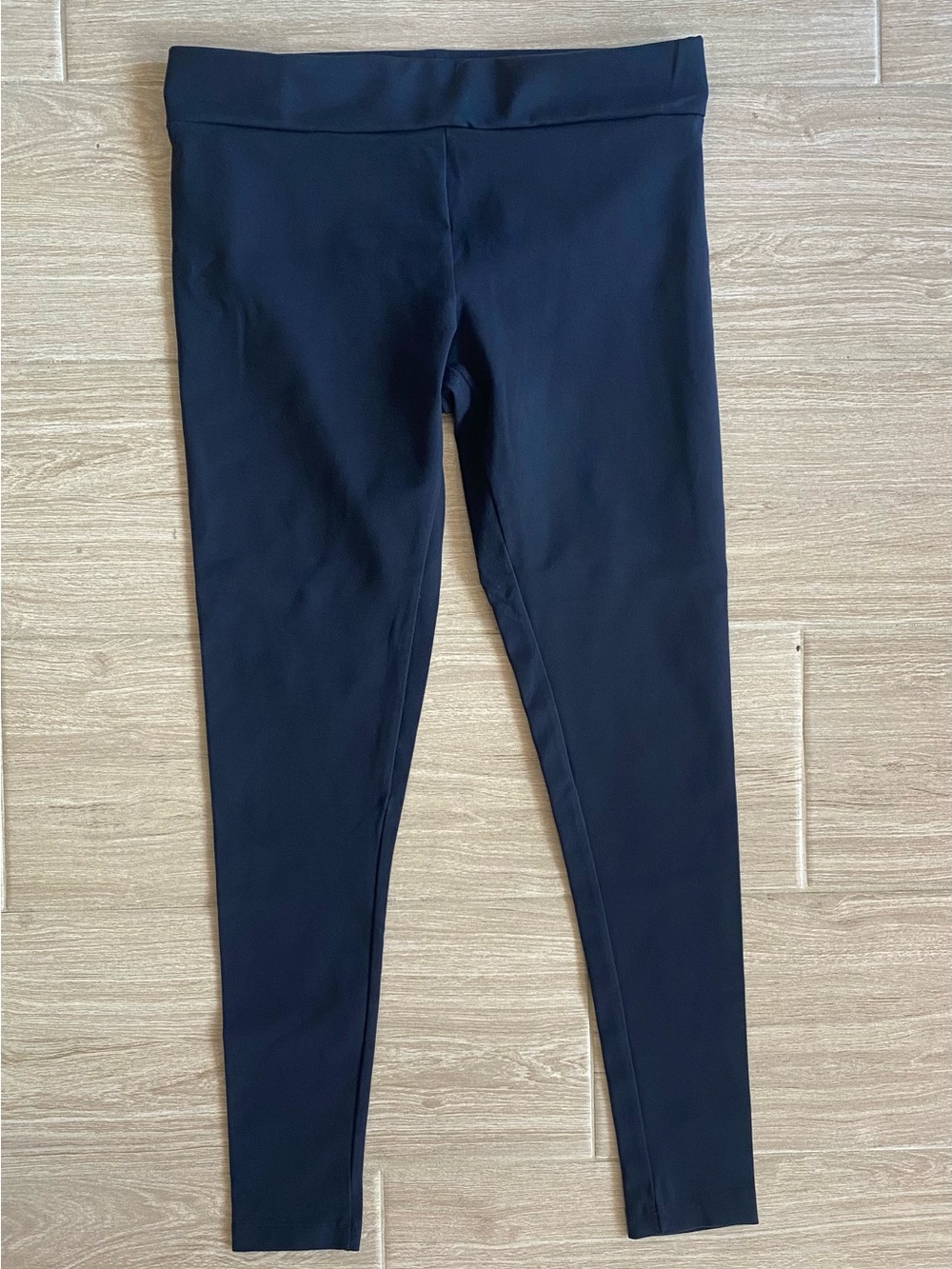 Matty M Womens Medium Black Leggings Stretchy Ponte Pants Made in USA